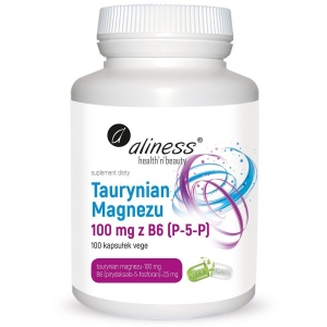 Taurynian Magnezu 100 mg z B6 (P-5-P) x 100 vege caps
