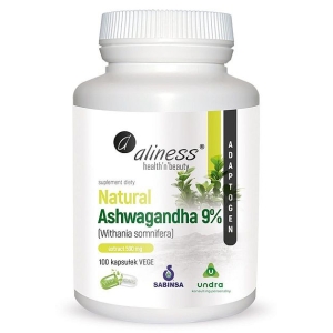 Naturalna Ashwagandha 590 mg 9% x 100 Vege kaps