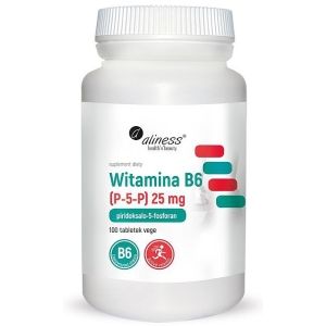 B6 witamina (P-5-P) 25 mg x 100 tabletek vege