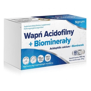 Wapń Acidofilny + Biominerały 400 mg | 60 kapsułek