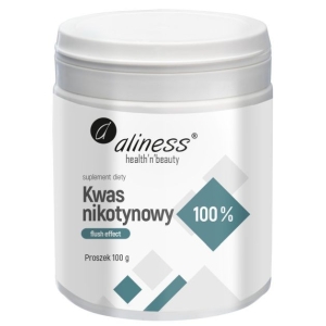 Kwas nikotynowy proszek 100 g, flush efekt